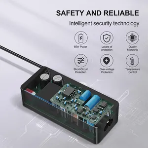 레노버 씽크 패드 요가 크롬 북 노트북 컴퓨터 65W USB C 고속 전원 어댑터 용 65W USB C 충전기