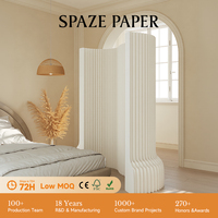 Paravent portable Spazepaper, cloison en papier ondulé, cloison pliable, séparateur de pièce pour salle d'exposition, événement et mariage