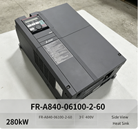 Variateur de fréquence Mitsubishi FR-A840-06100-2-60 250KW 380V 3 AC, multi-tensions 481A 590Hz, contrôle vectoriel sans capteur, moteur CE
