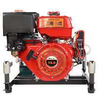 Équipement de lutte contre l'incendie de qualité, moteur à essence Lifan de 15 ch, pompe à eau centrifuge portable pour la lutte contre l'incendie