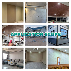 Panel Modular <span class=keywords><strong>de</strong></span> <span class=keywords><strong>Pared</strong></span> para Exteriores <span class=keywords><strong>de</strong></span> Villa, Diseño Moderno, Ecológico, Resistente al Fuego y al Agua, con Núcleo <span class=keywords><strong>de</strong></span> PU y Acero Tallado - Product Image 5