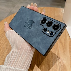Pour <span class=keywords><strong>Samsung</strong></span> S24 Ultra étui luxe couture PU cuir feuille d'érable étui de téléphone portable pour <span class=keywords><strong>Samsung</strong></span> Galaxy A55 A15 S23 Ultra Plus - Product Image 2
