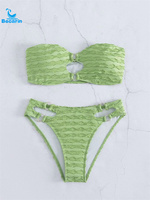 Oem Bikini dos nu haut haut à jambe haute string sans bretelles maillots de bain micro bikini ensembles nouveaux maillots de bain texturés vêtements de plage