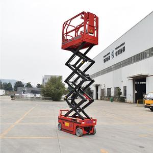 Plateforme élévatrice à ciseaux hydraulique autopropulsée électrique, hauteur 6-14 m, capacité 230-450 kg, pour la maintenance - Product Image 1