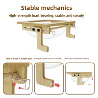 Lit pour chat suspendu en bois de style capsule spatiale, pour rebord de fenêtre ou chevet