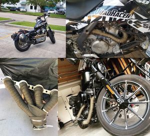 <span class=keywords><strong>Bande</strong></span> <span class=keywords><strong>isolante</strong></span> haute température en basalte pour échappement, réduit la chaleur du compartiment moteur, prévient les brûlures, pour tuyaux d'échappement de moto et de camion - Product Image 3