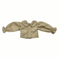 Chemise à col demi-rond Zsiga Gazi Sister, vêtements de poupée en tissu à l'échelle 1/8 avec jupe plissée, design tendance