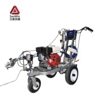 Máquina de Marcado en Frío para Construcción de Carreteras, Pulverizador de Pintura sin Aire de 6L con Motor de Alta Presión 23MPa y Bajo Ruido 5.5HP