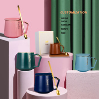 Tasse de voyage personnalisée style nordique pour couple, tasse créative en céramique pour lait et café, idéale pour la rentrée scolaire et les cadeaux de fin d'année, vaisselle.