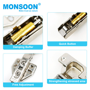 Phụ kiện tủ bếp, bản lề âm, bản lề thủy lực, bản lề khung, bản lề sắt, bản lề đóng êm - Product Image 3