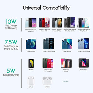 Chargeur magnétique sans fil universel avec support 15W USB A Type C pour téléphone <span class=keywords><strong>portable</strong></span> iPhone - Product Image 6