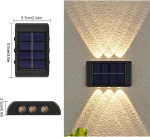 Solar <b>LED</b> Wall <b>Light</b> IP66 Waterproof <b>Motion</b> <b>Sensor</b> Outdoor Garden Home Decor - Product Image 3
