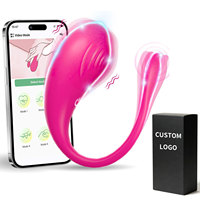 Vibrateur miniature pour culotte en silicone imperméable AITT Rose Red, télécommande Bluetooth via application, 9 vibrations, rechargeable par USB