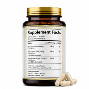 Capsules de Maca OEM/ODM, compléments nutritionnels sportifs, riches en Maca, Ginseng, Ashwagandha, 120 capsules, soutien immunitaire, antioxydant - Product Image 4