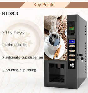 Bột Máy maquina expendedora de polvo bebidas Máy pha cà phê hòa tan đồng tiền hoạt động đồ uống nóng máy bán hàng tự động - Product Image 5