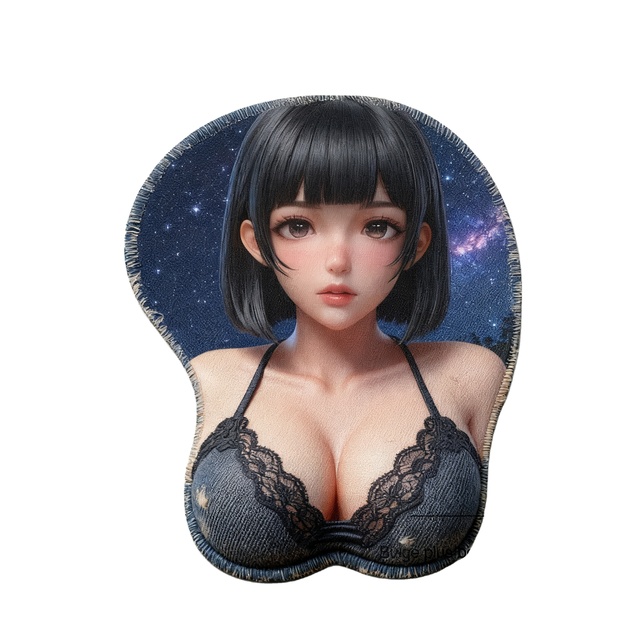 Premium Anime 3D Sexy Girl Mat Scratches Game Ass Ergonomic Gel Accessories Custom Polyester PU Base Modern Customizable Wrist