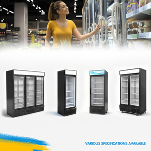 Exhibición <span class=keywords><strong>vertical</strong></span> de congeladores verticales comerciales del refrigerador de la bebida del escaparate del refrigerador con el <span class=keywords><strong>congelador</strong></span> de la puerta de cristal - Product Image 6