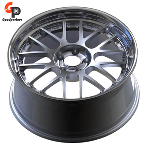 Universal Fit Silver Multi <b>Spoke</b> Two Piece Forged Aluminium Alloy Car Rim Complete With Bolts Custom Passenger Car <b>Wheel</b> - Product Image 3
