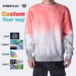 Logotipo personalizado ODM/OEM Hombres Retro Gradiente Top Heavy Knitwear Europa/Estados Unidos Street Style Invierno Cálido Suéter Fringe Hem - Product Image 1