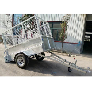 Remolque de Acero <span class=keywords><strong>para</strong></span> Automóviles de 2 Toneladas, Marca Three Horses, con <span class=keywords><strong>Jaula</strong></span>, 8x5, Galvanizado en Caliente, Piso de Placa Antideslizante, Frenos Eléctricos/de Tambor, Remolque Completo con Certificación CE - Product Image 3