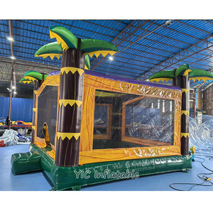 Château gonflable tropical pour enfants, structure de saut en forme de palmier, aire de jeux commerciale pour fêtes d'été - Product Image 2
