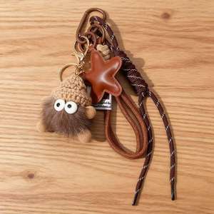 <span class=keywords><strong>Kawaii</strong></span> Anime elfe en peluche porte-clés doux porte-clés sac à dos pendentif à breloque à la mode voiture pompon accessoires pour femmes - Product Image 4