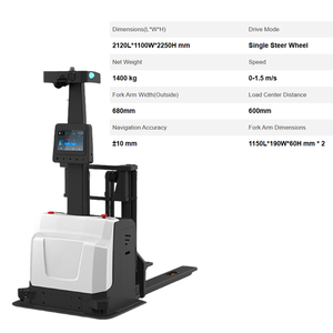 מלגזה רובוטית Ruan Yi Stacker AGV עם ניווט לייזר SLAM, רוחב מזלגות הניתן להתאמה אישית ודיוק עגינה גבוה - Product Image 3