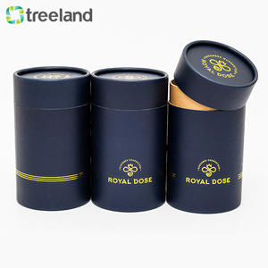 Bocaux à miel personnalisés avec Tube en papier Kraft, boîtes cylindre à Tube carton avec impression à chaud, pièces - Product Image 3