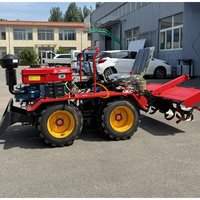 25hp 4WD traktor Mini 4x4 peralatan mesin pertanian kebun cultivator roda pertanian traktor Rotary Tiller Diesel digunakan