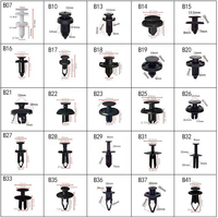 Clips de fixation universels bleus en plastique pour carrosserie automobile, panneaux, passages de roue, pare-chocs et jupes latérales