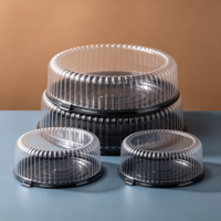 Boîte à gâteau en PET, boîte à gâteau ronde transparente pour l'emballage en gros des boulangeries