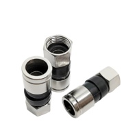 Cable a prueba de agua TV F Conector de crimpado macho RG6 Conector coaxial Compresión Tipo F Conector Rg6