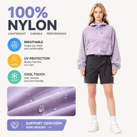 Veste de randonnée respirante pour femme UPF50, à séchage rapide, légère, avec fermeture éclair bidirectionnelle, pour la randonnée et le camping en plein air, OEM