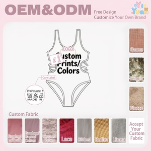 Trajes de baño para niñas, trajes de baño de una pieza sin mangas, trajes de baño multicolor para niños, ropa de baño deportiva de verano con cintura baja para <span class=keywords><strong>la</strong></span> playa, para niños de 2 a 15 años - Product Image 2