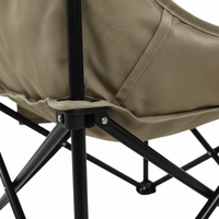 Chaise lune rembourrée en coton à dossier haut, légère et portable, pour la pêche, les pique-niques et le camping en extérieur