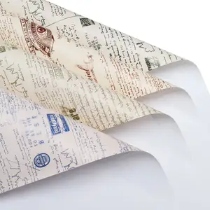 Vintage Newsprinting Cadeaupapier Wrap Voor Verpakking Valentijnsdag Gift