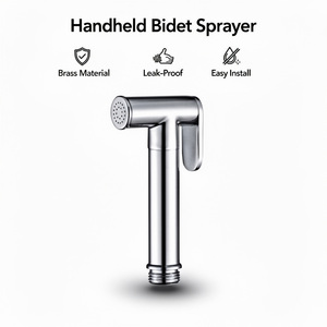 Accesorios de Baño, Rociador de Bidé Manual con Acabado Cromado en Latón, Fácil Instalación, Montado en la Pared, para Ducha, Apartamento, Hotel - Product Image 4