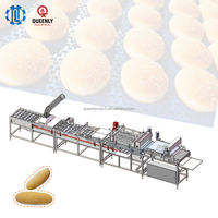 Machine de moulage entièrement automatique pour pains à burger et hot-dogs, avec poids réglable, pour la formation de rouleaux de pâte, idéale pour les boulangeries commerciales et les usines.