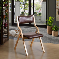 Chaises de salle à manger en bois de style rétro design pliable pour cuisine famille apprentissage thé boutiques jeux de société meubles de restaurant