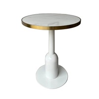 Table d'appoint en métal de style moderne contemporain Design italien Table d'appoint de lit ronde en acrylique transparent Pied de table basse Pata De Mesa