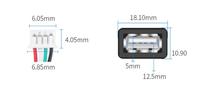 USB 2,0 tipo a hembra a Molex PH 1,25 Cable conector de terminal Carga rápida Tipo PD Fabricado ETERNALSTARCABLE