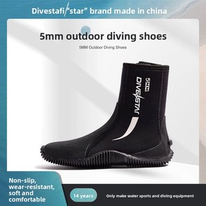 Zapatos de buceo de 5mm para <span class=keywords><strong>hombre</strong></span> y mujer, botas de vadeo vulcanizadas de alta calidad, antideslizantes, gruesas, para exteriores, snorkel, playa, surf - Product Image 2