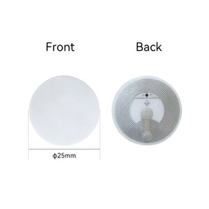 Tùy chỉnh RFID Mini tag dính PVC <span class=keywords><strong>Sticker</strong></span> 13.56MHz <span class=keywords><strong>NFC</strong></span> không thấm nước EV1 EV2 EV3 khách sạn thanh toán nhãn CuộN Ntag215 ISO 14443a - Product Image 4
