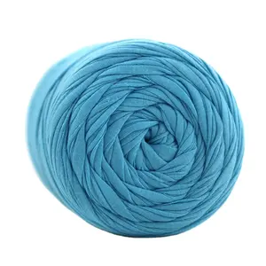 FY-KM0601400g per Ball T-shirt fabric crocheting for carpets Fancy Ribbon 100% polyester spaghetti thick Hand Knitting yarn