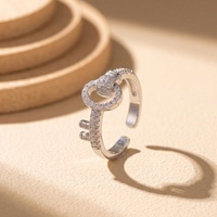 HUYUE Porte-clés pour femme, best-seller transfrontalier, polyvalent, tendance, haut de gamme, en cuivre plaqué or, micro-incrusté de zircon, réglable