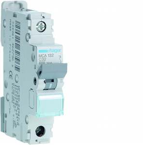 MCA132 Personalizzabile con Hagers MCB 6000A 10kA 1P curva C 32A 1 modulo - Product Image 1