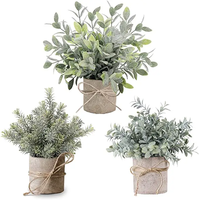 Plantes artificielles Hedyotis Diffusa en pot de pulpe, petites plantes d'intérieur écologiques pour la décoration de bureau et de maison, vente en gros