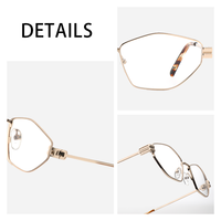 Gafas de Metal Ovaladas Minimalistas Más Vendidas, Montura Ultrafina, con Receta, Anti Luz Azul, para Uso Profesional y Diario