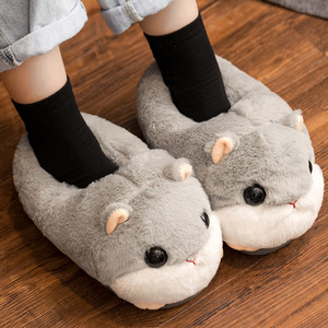 Pantoufles mignonnes d'automne et d'hiver chaudes pour femmes, chaussons d'intérieur et d'extérieur en peluche - Product Image 3