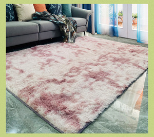 Dài đống Fluffy xù xì Thảm Mat cho phòng ngủ và đầu giường thảm <span class=keywords><strong>Polyester</strong></span> Thảm màu hồng hoặc màu xám thảm - Product Image 5